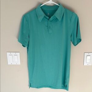 All in Motion Men Green Soft Polo Shirt for Pickleball Tennis Golf Small
